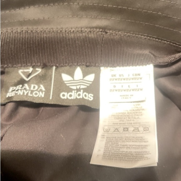 Authentic Adidas x Prada 2021 Unisex Nylon Trendy Black and White Bucket Hat 0S - Picture 10 of 16